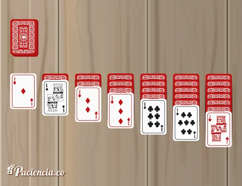 Etapa 4 colocar o monte de compra acima do tableau